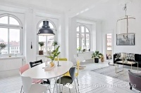 94平米北欧开放式厨房与客厅的敞亮空间