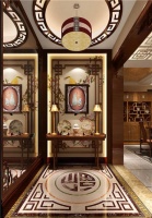 新中式典雅玄关效果图 玄关装修风水让你开门红