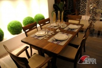 百强黑森林黑胡桃木餐桌 调味幸福慢生活