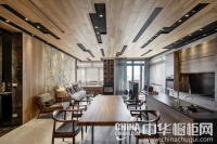 100㎡北欧居室 做旧原木橱柜渲染心灵之家