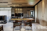 100㎡北欧居室 做旧原木橱柜渲染心灵之家