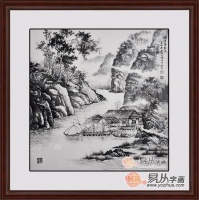 餐厅挂什么画好 宜挂小尺寸斗方山水画