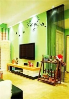 田园风格的电视背景墙 打造清新和自然感客厅装修