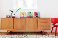 浅色系开放式原木风格超强收纳公寓家装效果图