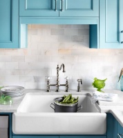 涂料壁纸全面出击 呈现蓝色系厨房
