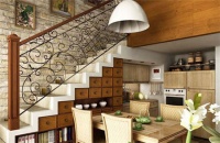 楼梯下方厨房设计 排兵布阵寸土必究