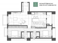 台湾100平米北欧清新公寓