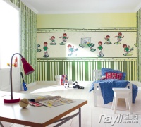 明艳墙面鲜活家 图案色彩拼起来更有张力