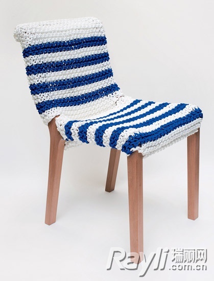 francedesign蓝白条纹座椅