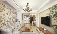 89㎡美式田园两居 次卧榻榻米+紧凑开放式餐厨房