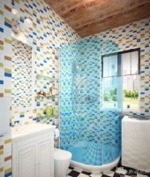 案例：马赛克瓷砖巧妙拼贴 打造魅力浴室