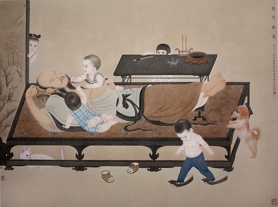 2015《童叟无忌》200乘160cm 作者：嵇馨