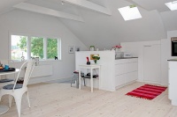 北欧系阁楼公寓 55平温馨迷你的小家家装效果图