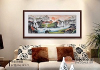 流水生财山水画 国画山水画流水生财