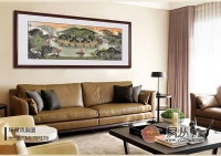 流水生财山水画 国画山水画流水生财