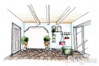 85平的小户型地中海装修 让家在蓝白之间清爽无比