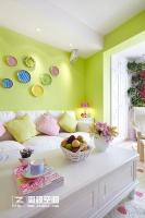 粉蝶如梦 粉绿色系碰撞的温馨巧设计