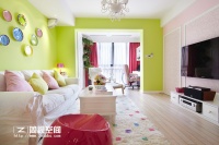 粉蝶如梦 粉绿色系碰撞的温馨巧设计