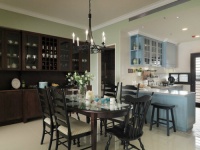 案例：时尚温馨美式家 灰蓝色橱柜清新灵动