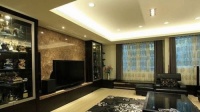 案例：干练系瓷砖电视背景墙 描绘色彩居家