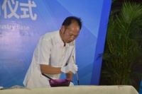 文博会龙岗分会场开幕 宁汉青挥毫赠主办方