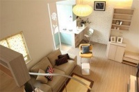 欧式田园挑高客厅吊灯效果图