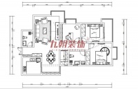 西安装修案例效果图：三居室现代简约舒适型