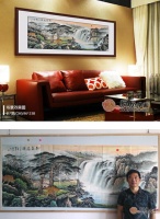 客厅装饰画 蒋伟《迎客松》风水画作品赏析