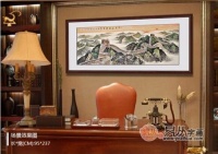 办公室字画风水 推荐国画家蒋伟万里长城图