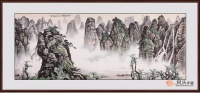 客厅沙发墙挂画 无山不美无水不秀