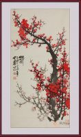 餐厅背景墙装饰画 国画花鸟画是首选