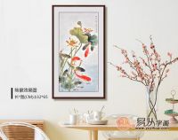 餐厅背景墙装饰画 国画花鸟画是首选