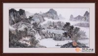 现代客厅装饰易从山水画客厅墙面装饰随心选
