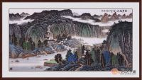 现代客厅装饰易从山水画客厅墙面装饰随心选