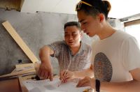 总经理带队“突袭”小谭来了施工现场