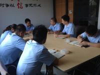 丽尚印象健康墙面员工备战8月上海展会