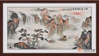 办公室挂什么字画好 山水画背有靠山基业永固