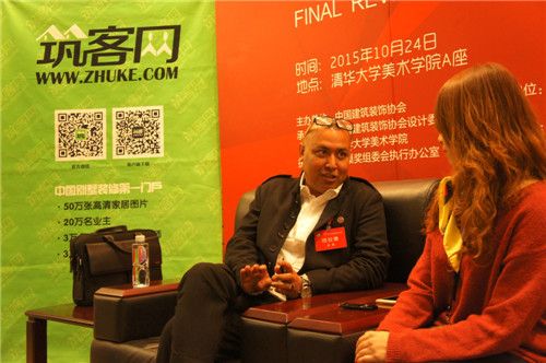 中国中央美院外籍专家穆拉德接受筑客网记者采访