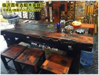 临沂老船木家具领航者百年古船