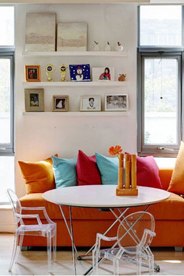 橙色折叠沙发