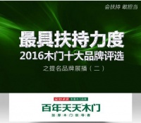 百年天天木门成功提名2016木门十大品牌
