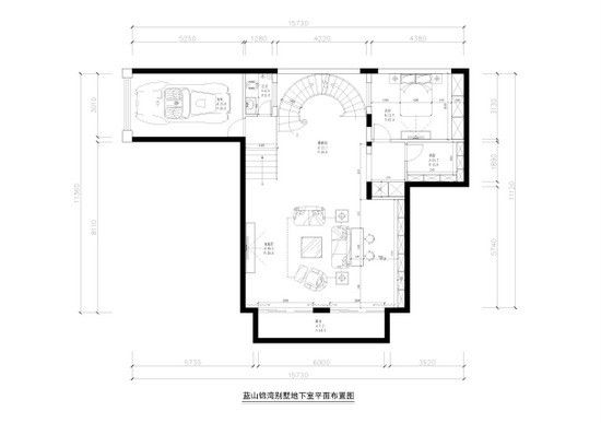 别墅地下室平面图）