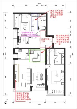 改造后的户型图