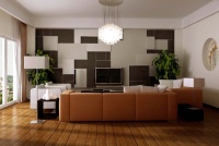 现代简约电视背景墙 为客厅增光彩