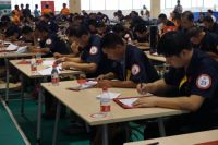 武汉第二届工匠技能大赛 水电工组竞技落地金牛管业