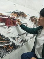 居家欣赏：画家赵晓燕原创国画布达拉宫