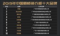 神锤入选2019年中国最畅销衣柜十大品牌