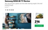对三星8K TV，美国《消费者报告》：“还是买4K吧'