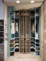 没有地方做衣帽间 可以在卧室定制一个角落衣橱