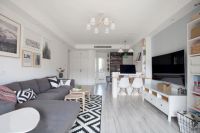 118㎡三居室，一统家具：这白色用的怎么这么样的美